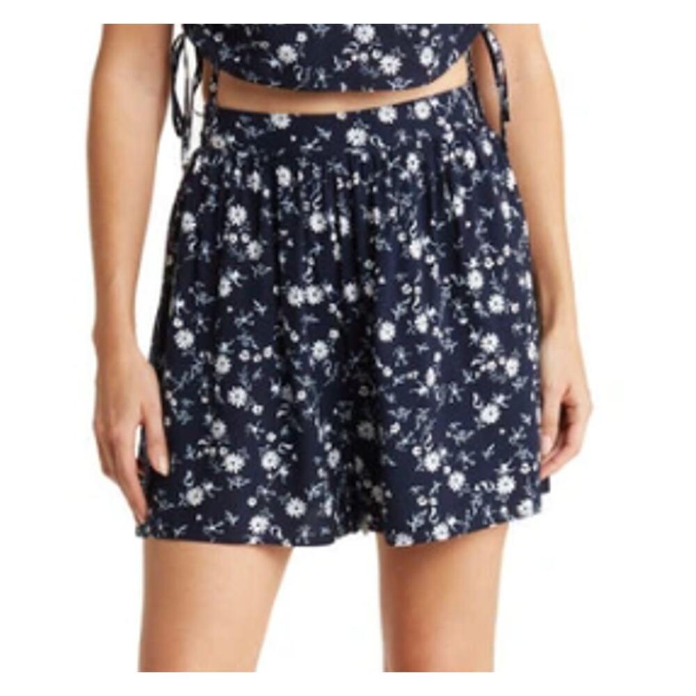 ABOUND Nordstrom ~ 100 % VISCOSE Devon Floral Cinch Front Shorts Size L ADORBS